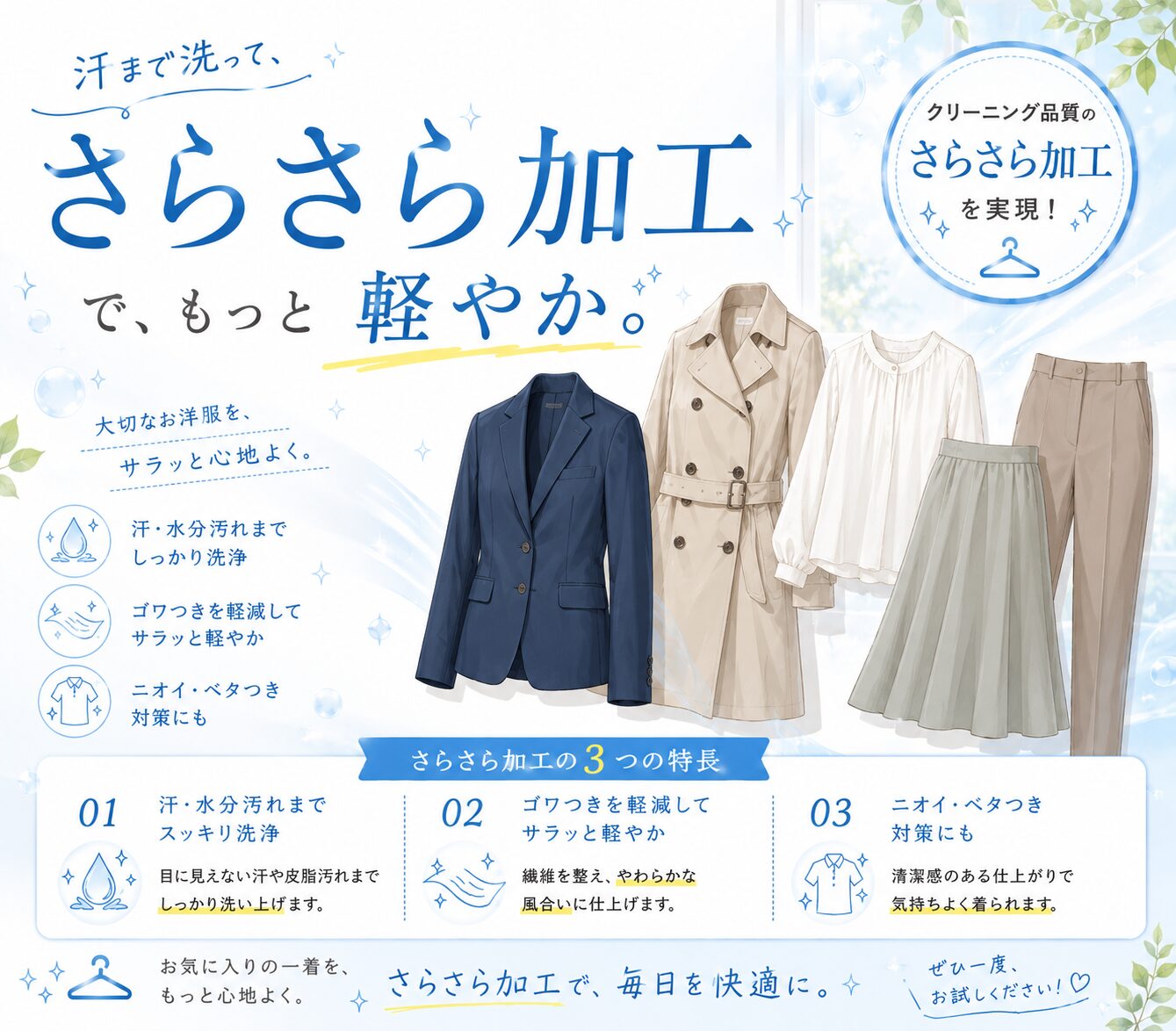 さらさら加工