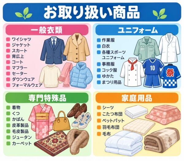 クリーニング取り扱い品